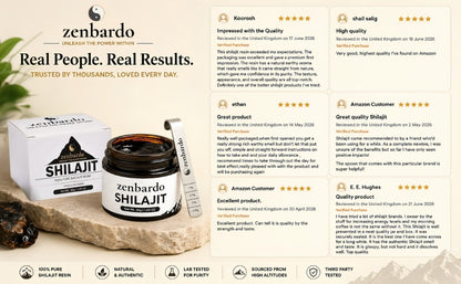 Zenbardo Shilajit Resin jar with measuring spoon